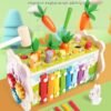 Montessori Toys for 1 Year Old, (8 in 1) ,Wooden Hammering Pounding Toy , Whack A Mole Game for Toddlers Xylophone Fishing Game, Toddler Activities for Baby Girl Boy Age 1 2 3 Years Old Birthday Gift