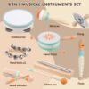 Toddlers Musical Instruments-Baby Montessori Wooden Musical Toys for Toddlers 1-3 Year Old,Kids Percussion Instruments Toy for 1 Year Boy&Girls,Christmas Birthday Gift for 1-3-5+ Year Old