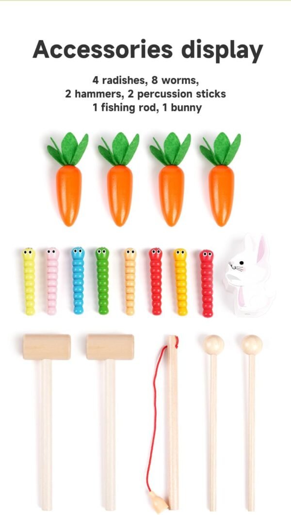 Montessori Toys for 1 Year Old, (8 in 1) ,Wooden Hammering Pounding Toy , Whack A Mole Game for Toddlers Xylophone Fishing Game, Toddler Activities for Baby Girl Boy Age 1 2 3 Years Old Birthday Gift