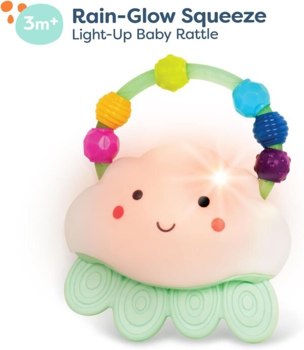 Baby Light-Up Cloud Rattle- Teething Rattle Toys for Babies 3 Months +