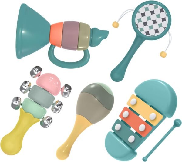 Montessori Musical Instruments for Babies and Toddlers Kids Musical Toy Set for Preschool Boys and Girls Christmas Birthday Gift (Set of 5)