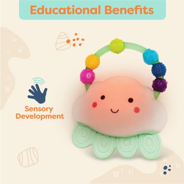 Baby Light-Up Cloud Rattle- Teething Rattle Toys for Babies 3 Months +