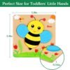 Wooden Puzzles for Toddlers Ages 1-3, Montessori Toys for 1 2 3 Years Old Girls Boys Baby Kids Puzzle Learning Educational Christmas Birthday Gifts Toys 6 Pack Animal Jigsaw Puzzle