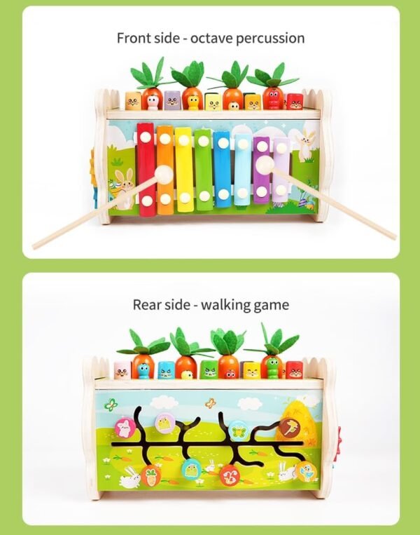 Montessori Toys for 1 Year Old, (8 in 1) ,Wooden Hammering Pounding Toy , Whack A Mole Game for Toddlers Xylophone Fishing Game, Toddler Activities for Baby Girl Boy Age 1 2 3 Years Old Birthday Gift