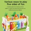 Montessori Toys for 1 Year Old, (8 in 1) ,Wooden Hammering Pounding Toy , Whack A Mole Game for Toddlers Xylophone Fishing Game, Toddler Activities for Baby Girl Boy Age 1 2 3 Years Old Birthday Gift