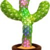 Dancing Talking Cactus Mimicking Toy,Talking Repeat Singing Sunny Cactus Toy 120 Pcs Songs for Baby 15S Record Your Sound Sing+Dancing+Recording+LED
