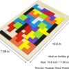 2 Pack Wooden Russian Blocks Puzzle + Hexagon Puzzles for Kids & Adults, Wooden Block Puzzle Intelligence Brain Teasers Toy Logic Game STEM Educational Gift for Children