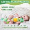 Baby Toys 0-6 Months, Baby Musical Toys, Infant Toys Stuffed Animal Toys with Rattles, Crinkle, Bell, Baby Teething Toys for Tummy Time Newborn Sensory Boys Girls 0 3 6 12 Months (Green Chameleon)
