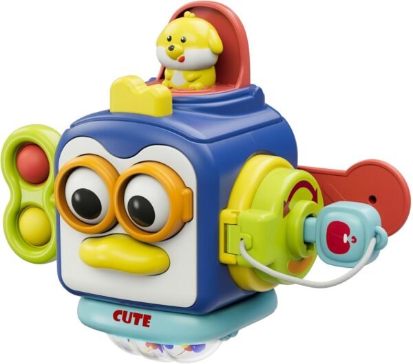 712x5rXj6RL._AC_SL1500 Montessori Toys for 1 Year Old, Sensory Toys for Toddlers 1-3, Travel Activities Busy Cube, Baby Gifts for 12 18 Month, Motor Skills Educational Learning Toys (Blue)