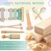 Musical Instruments Set - Neutral Colors Wooden Montessori Toys Percussion Music Modern Boho Xylophone Birthday Gifts for 1 2 3 Year Old Kids Baby Toddlers Boys Girls with Storage Bag