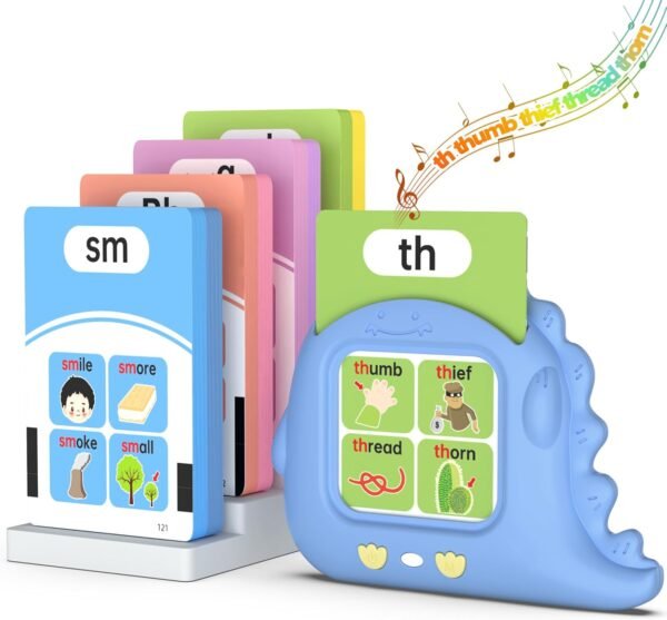 Talking Flash Cards for Toddler 1 2 3 4 Year Olds, Language Learning Toys, Pocket Speech Therapy Toys, Autism Toys, Montessori Toys with 224 Words, Children's Sensory Learning Educational Toys