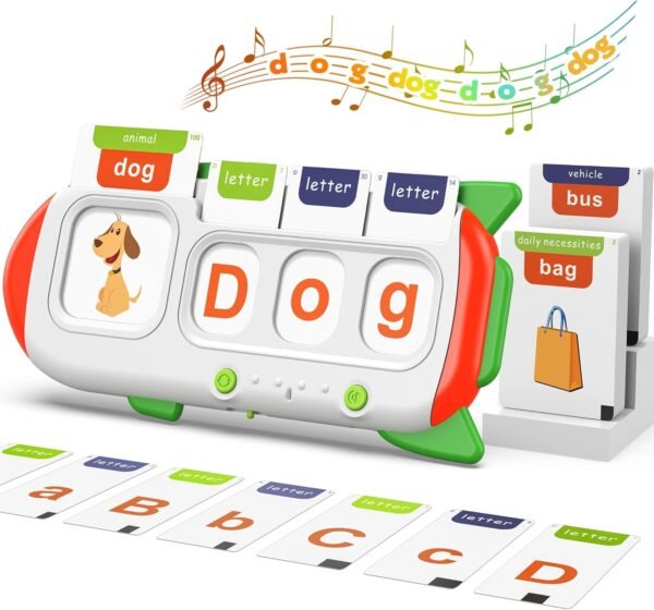 Talking Flash Cards for Toddler 1 2 3 4 Year Olds, Language Learning Toys, Pocket Speech Therapy Toys, Autism Toys, Montessori Toys with 224 Words, Children's Sensory Learning Educational Toys