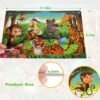 Wooden Puzzles Toys for Kids Ages 4-6, Set of 3 Packs with 60-Piece Wood Jigsaw Puzzles, Dinosaur, Animal and Space Theme. Ideal Gifts for Boys and Girls 3 4 5 6 7 8 Years Old