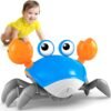 Crawling Crab Toy, Infant Tummy Time Baby Toys, Fun Interactive Dancing Walking Moving Toy Babies Sensory Induction Crabs with Music, Baby Toys 0-6 to 12-18 Months Boys Girls Toddler Birthday Gifts