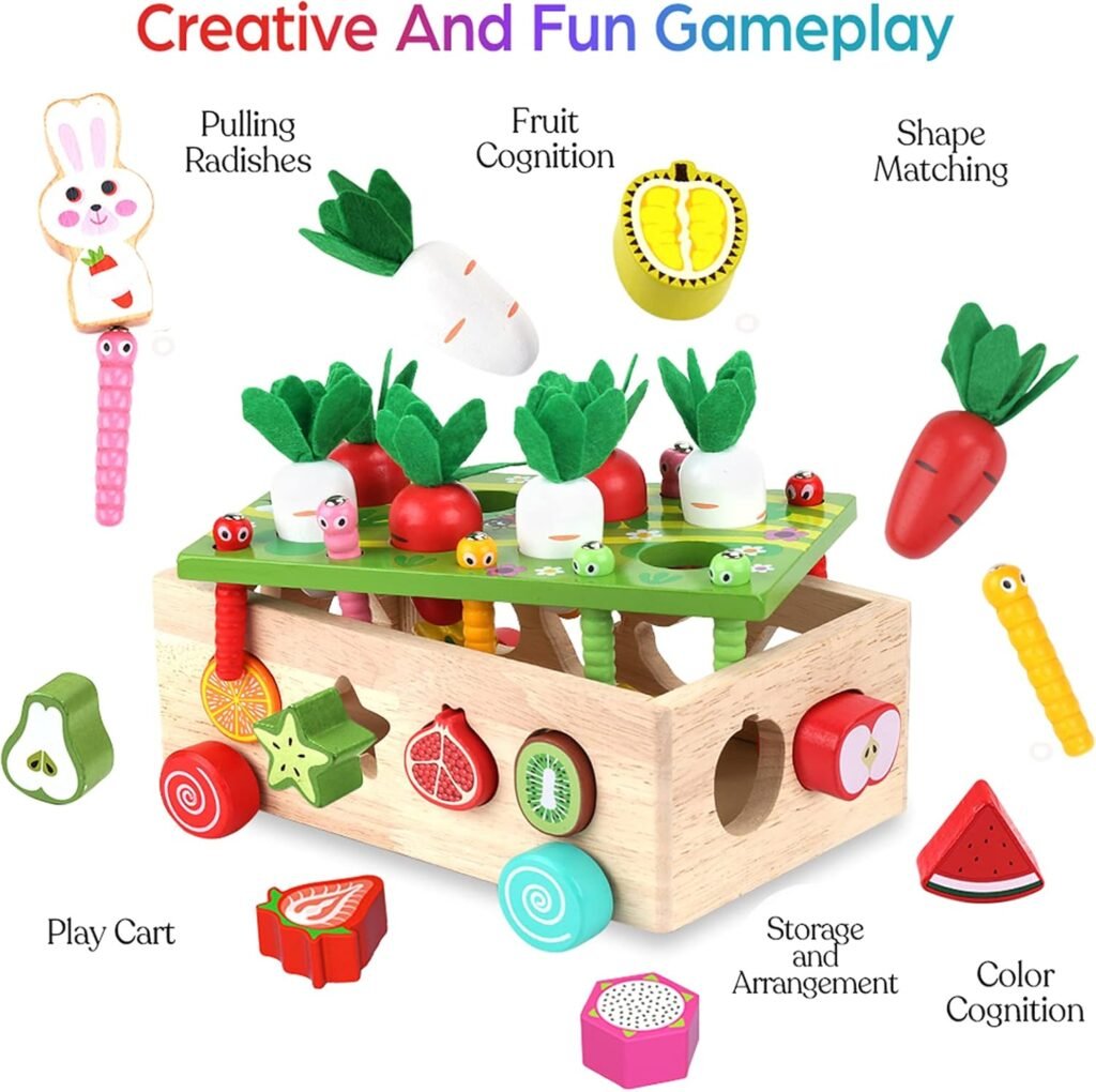 Toddlers Montessori Wooden Educational Toys for Baby Boys Girls Age 1 2 ...