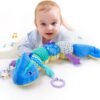 Baby Toys 0-6 Months, Baby Musical Toys, Infant Toys Stuffed Animal Toys with Rattles, Crinkle, Bell, Baby Teething Toys for Tummy Time Newborn Sensory Boys Girls 0 3 6 12 Months (Green Chameleon)