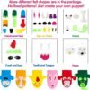 6Pcs Hand Puppet Making Kit, Art Craft Felt Sock Puppet Toys, Creative DIY Make Your Own Puppets Pompoms Wiggle Googly Eyes Storytelling Role Play Party Supplies Gift for Girls Boys (Animals)