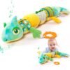 Baby Toys 0-6 Months, Baby Musical Toys, Infant Toys Stuffed Animal Toys with Rattles, Crinkle, Bell, Baby Teething Toys for Tummy Time Newborn Sensory Boys Girls 0 3 6 12 Months (Green Chameleon)