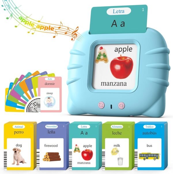 Talking Flash Cards for Toddler 1 2 3 4 Year Olds, Language Learning Toys, Pocket Speech Therapy Toys, Autism Toys, Montessori Toys with 224 Words, Children's Sensory Learning Educational Toys
