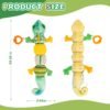 Baby Toys 0-6 Months, Baby Musical Toys, Infant Toys Stuffed Animal Toys with Rattles, Crinkle, Bell, Baby Teething Toys for Tummy Time Newborn Sensory Boys Girls 0 3 6 12 Months (Green Chameleon)