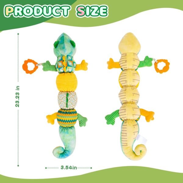 Baby Toys 0-6 Months, Baby Musical Toys, Infant Toys Stuffed Animal Toys with Rattles, Crinkle, Bell, Baby Teething Toys for Tummy Time Newborn Sensory Boys Girls 0 3 6 12 Months (Green Chameleon)