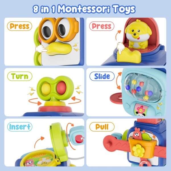 71_KF_rklXL._AC_SL1500 Montessori Toys for 1 Year Old, Sensory Toys for Toddlers 1-3, Travel Activities Busy Cube, Baby Gifts for 12 18 Month, Motor Skills Educational Learning Toys (Blue)