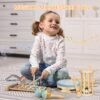 Toddler Musical Instruments, Montessori Baby Musical Instruments for Toddlers 1-3, Wooden Musical Toys with Modern Boho Xylophone for 1 2 3 Year Old Kids Preschool Educational Birthday Gift
