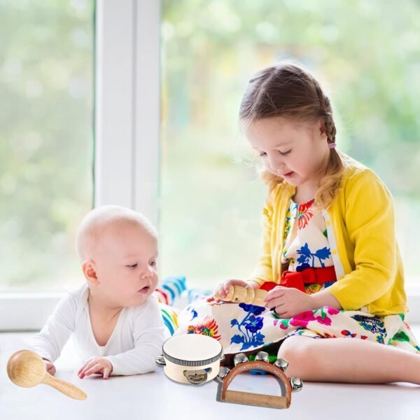 71uBGYcNxxL._AC_SL1500 13 Pack Kids Musical Instrument, Wooden Toddler Percussion Toy Set, Baby Montessori Toys for 2-12 Years Old, Preschool Educational Musical Toys for Children Early Learning