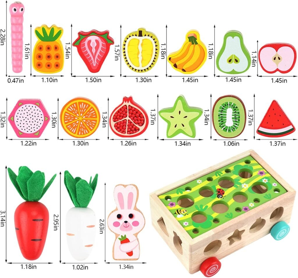 Toddlers Montessori Wooden Educational Toys for Baby Boys Girls Age 1 2 ...