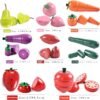 81OfvhQqGWL._AC_SL1500 Wooden Play Food for Kids Kitchen - Toys Food Vegetables and Fruit for 2 Year Old Boys Girls Role Pretend Play Early Education Montessori Education