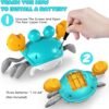 Crawling Crab Toy, Infant Tummy Time Baby Toys, Fun Interactive Dancing Walking Moving Toy Babies Sensory Induction Crabs with Music, Baby Toys 0-6 to 12-18 Months Boys Girls Toddler Birthday Gifts