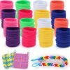 Weaving Loom Kit Toys for Kids and Adults, Potholder Loops Crafts for Girls Ages 6 7 8 9 10 11 12, 7" Pot Holder Loom Knitting Kits and Gifts for Kids and Beginners, Make 6 Masterpieces