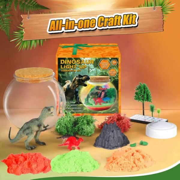 Unicorn Terrarium Crafts Kit for Kids-LED Night Light Up & Remote Unicorn Birthday Gifts Toys for Girls Ages5 6 7 8 9 10 Year Old-Christmas Gifts for Girls