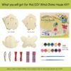 4 Pack DIY Bird House Wind Chime Kits for Children to Build and Paint, Wooden Arts and Crafts for Kids Girls Boys Toddlers Ages 8-12 4-6 6-8, Paint Kit Includes Paints & Brushes