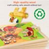 Large Animals Wooden Puzzles for Kids 4 in 1 Gift Box(12.2 * 9.4 in) - FSC Certified, Jigsaw Puzzles for Toddlers 2-4, Puzzles for Kids Ages 4-6, Wood Toys Gifts for 3 4 5 Year Old Boys Girls