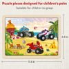 Large Wooden Monster Truck Puzzles for Kids Gift Box(12.2*9.4 in) - FSC Certified, 24 Piece Puzzles for Toddlers 2-4, Wood Puzzles for Kids Ages 4-6, Toys Gifts for 3 4 5 6 Year Old Boys Girls