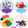 6Pcs Hand Puppet Making Kit, Art Craft Felt Sock Puppet Toys, Creative DIY Make Your Own Puppets Pompoms Wiggle Googly Eyes Storytelling Role Play Party Supplies Gift for Girls Boys (Animals)